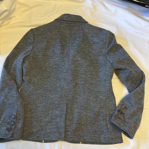 Anthropologie Cartonnier heather gray wool cropped blazer lined jacket size 0 - Picture 13 of 13